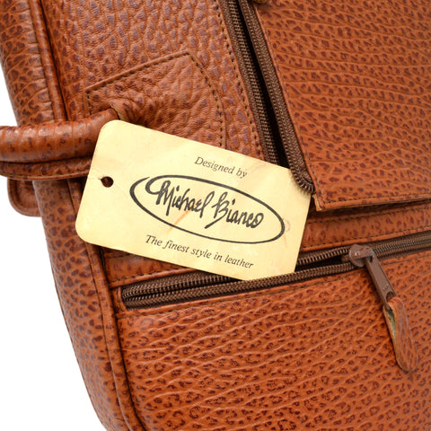 Vintage ALTO SAXOPHONE GIG CASE Genuine Leather MICHAEL BIANCO Padded/Soft Bag!