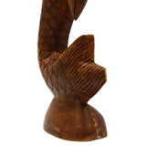 Vintage HAND-CARVED HARDWOOD MERMAN WALL-HANGING 25" Wood Man/Fish Statue UNIQUE