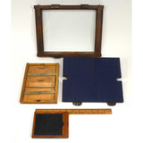 Antique LARGE 8X10 PRINTING FRAME + KODAK "MASKIT" & #3 PLATE HOLDER 3-Piece Lot