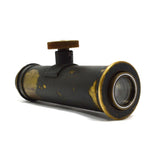 Antique HAND-HELD 5" TELESCOPE Line of Sight JAPANNED BRASS SCOPE Surveying/Navy