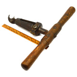Antique BUNG HOLE DRILL Wine/Whiskey Barrel T-HANDLE AUGER Primitive BORING TOOL