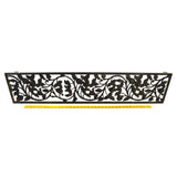 Salvaged CAST IRON CLIMBING ROSES GATE INSERT 44" Grate/Vent Cover WINDOW PANEL+
