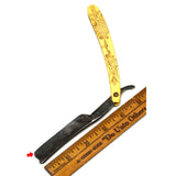 Antique WADE & BUTCHER STRAIGHT RAZOR Ornate CARVED BONE SCALES Sheffield RARE!!