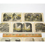Antique STEREOSCOPE / STEREOGRAPH CARD Lot of 9 WAR STEREOVIEWS Army/Navy WWI?