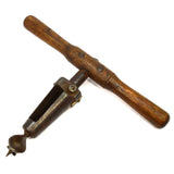 Antique BUNG HOLE DRILL Wine/Whiskey Barrel T-HANDLE AUGER Primitive BORING TOOL