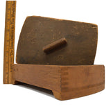 VTG/Antique FOLK ART TRINKET BOX Lidded & Footed FINGER-JOINTED Crude & Unique!!