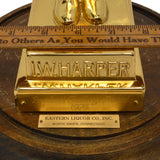 Vintage CAST METAL "I.W. HARPER" Bourbon Man AWARD/TROPHY (Decanter Mold) RARE!!