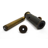 Antique HAND-HELD 5" TELESCOPE Line of Sight JAPANNED BRASS SCOPE Surveying/Navy