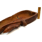 Vintage HAND-CARVED HARDWOOD MERMAN WALL-HANGING 25" Wood Man/Fish Statue UNIQUE