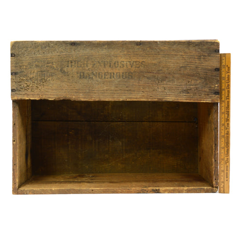 Vintage DUPONT "SPECIAL GELATIN" CRATE 60% Strength HIGH EXPLOSIVE BOX + 1/3 Lid