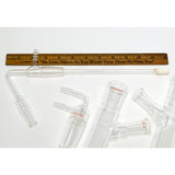 Excellent GLASS LAB EQUIPMENT Lot of 9 WHEATON CHEMISTRY 2-Neck Flask ADAPTERS +