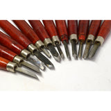 Vintage CARVING KNIFE LOT OF 18 w/ Wood Handles JAPAN & OTHER SCULPTING KNIVES!