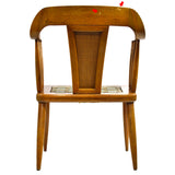 Vintage MID-CENTURY TOMLINSON "SOPHISTICATE" ARM CHAIR Modern CURVED BACK Walnut