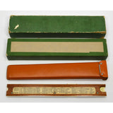 Vintage KEUFFEL & ESSER SLIDE RULE #N4053-3 c1937 in LEATHER CASE + Paper Insert