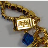 Rare! LUNCH AT THE RITZ "DREIDEL DREIDEL" CHARM BRACELET Chanukah JEWISH Menorah