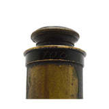Antique HAND-HELD 5" TELESCOPE Line of Sight JAPANNED BRASS SCOPE Surveying/Navy