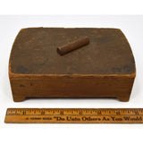 VTG/Antique FOLK ART TRINKET BOX Lidded & Footed FINGER-JOINTED Crude & Unique!!