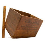 Vintage WOOD CRATE "PREMIUM CHOCOLATE" BOX by W. BAKER CO. Paris Expo GOLD MEDAL