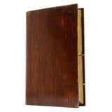 Antique FOLK ART/HOMEMADE BOOK-BOX Wood Trinket Chest w/ LOCK & KEY Floral Motif