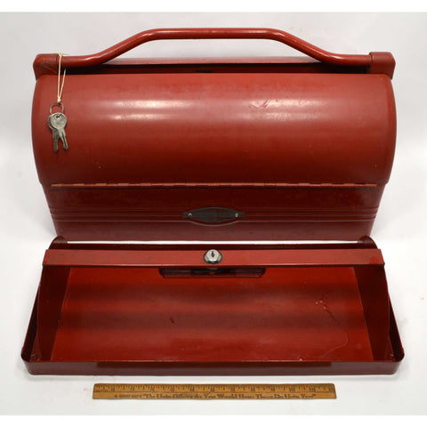Vintage CRAFTSMAN "DOME" TOOL BOX Lunchbox w/ Tray UPSIDE-DOWN LOGO *Repainted*