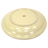 Signed CLOISONNE ENAMEL PLATE 9-3/8" Round PEACOCK in DOGWOOD TREE Some Crazing