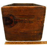 Vintage WINCHESTER WOOD AMMO CRATE 15x10x9 Repeater SMALL ARMS AMMUNITION Patina