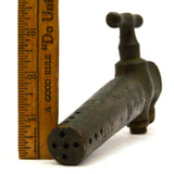 Antique BRASS GAS HOSE NOZZLE Unbranded SICK PATINA! Repurpose STEAMPUNK Alt Art