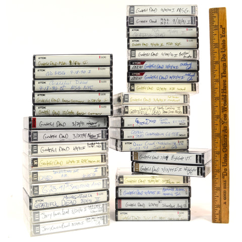 Vintage GRATEFUL DEAD CONCERT TAPES Lot of 33 Cassettes from 1990-95 LIVE SHOWS!