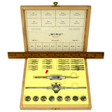 Rare WIRU TAPS & DIES SET W. Germany WATCHMAKERS TOOLS in Wood Box **MISSING 1**