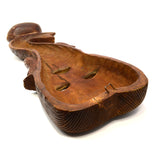 Vintage HAND-CARVED HARDWOOD MERMAN WALL-HANGING 25" Wood Man/Fish Statue UNIQUE