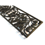 Salvaged CAST IRON CLIMBING ROSES GATE INSERT 44" Grate/Vent Cover WINDOW PANEL+