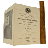 Antique MILITARY REUNION DINNER INVITATION May 2, 1899 COMPANY I, 13TH REGIMENT