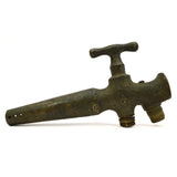 Antique BRASS GAS HOSE NOZZLE Unbranded SICK PATINA! Repurpose STEAMPUNK Alt Art