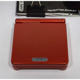 Tested Good! NINTENDO GAME BOY ADVANCE SP Mo. AGS-001 RED + AC Adapter & Case!!