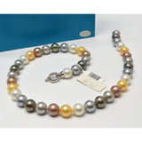 In Box JOIA DE MAJORCA 'MAN-MADE PEARL' NECKLACE 18" Multicolored RHODIUM CLASP