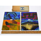 Antique SALESMAN SAMPLE(?) Painted Tile/Panel "COLUMBIAN ART METAL WORKS" (6of8)