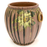 Antique WELLER POTTERY LOUELLA VASE by RUDOLPH LORBER Ring Handles MATTE c.1915