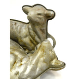 Vintage FIGURAL LAMB CAKE MOLD Lot of 2 CAST ALUMINUM MOLDS Marked "MAL" Easter