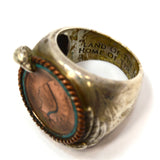 Bradford Exchange 1903 INDIAN HEAD PENNY in Sterling Silver EAGLE RING! Size ~12