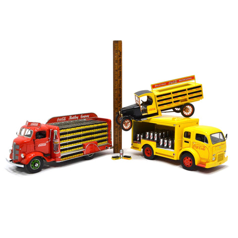 Coke Lot of 3 DANBURY MINT Diecast COCA-COLA DELIVERY TRUCKS 1927 Ford 1938 1955