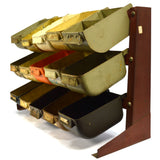 Vintage METAL PARTS BIN RACK 3-Rows, 15 Bins by "SP SYSTEMS INC." of Detroit, MI