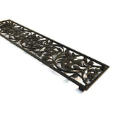 Salvaged CAST IRON CLIMBING ROSES GATE INSERT 44" Grate/Vent Cover WINDOW PANEL+
