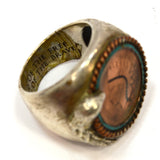 Bradford Exchange 1903 INDIAN HEAD PENNY in Sterling Silver EAGLE RING! Size ~12