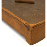 VTG/Antique FOLK ART TRINKET BOX Lidded & Footed FINGER-JOINTED Crude & Unique!!