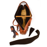 Vintage ALTO SAXOPHONE GIG CASE Genuine Leather MICHAEL BIANCO Padded/Soft Bag!