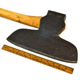 Antique HEWING BROAD AXE Pennsylvania Pattern DANIEL SIMMONS & CO Handle c.1848
