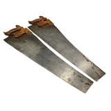 VTG/Antique HENRY DISSTON D-8 WOOD SAW Lot of 2 D8 Saws THUMBHOLE RIP & CROSSCUT