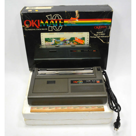 Vintage OKIMATE 10 "THE PERSONAL COLOR PRINTER" Original Box POWERS ON *Untested