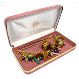 Rare! LUNCH AT THE RITZ "DREIDEL DREIDEL" CHARM BRACELET Chanukah JEWISH Menorah