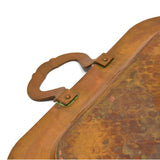 VTG/Antique HAMMERED COPPER SERVING TRAY American "PAT APPLIED FOR" at Handles